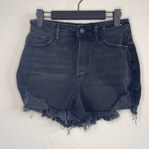 Hollister Curvy Ultra High-Rise Mom Short 3” Washed Black - Size 5/27